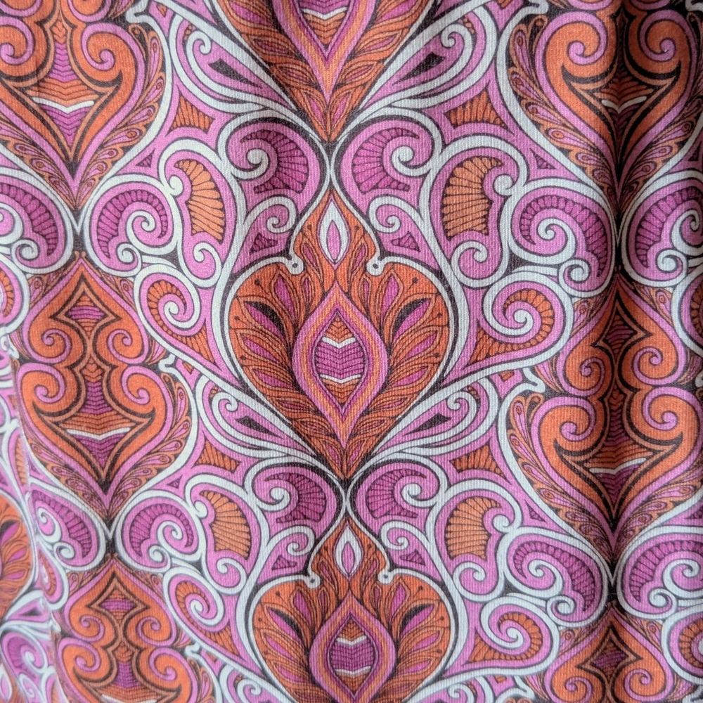 PrAna Women’s Medium Sleeveless Wrap Dress Pink Paisley Above Knee Stretch Cute - Picture 9 of 11